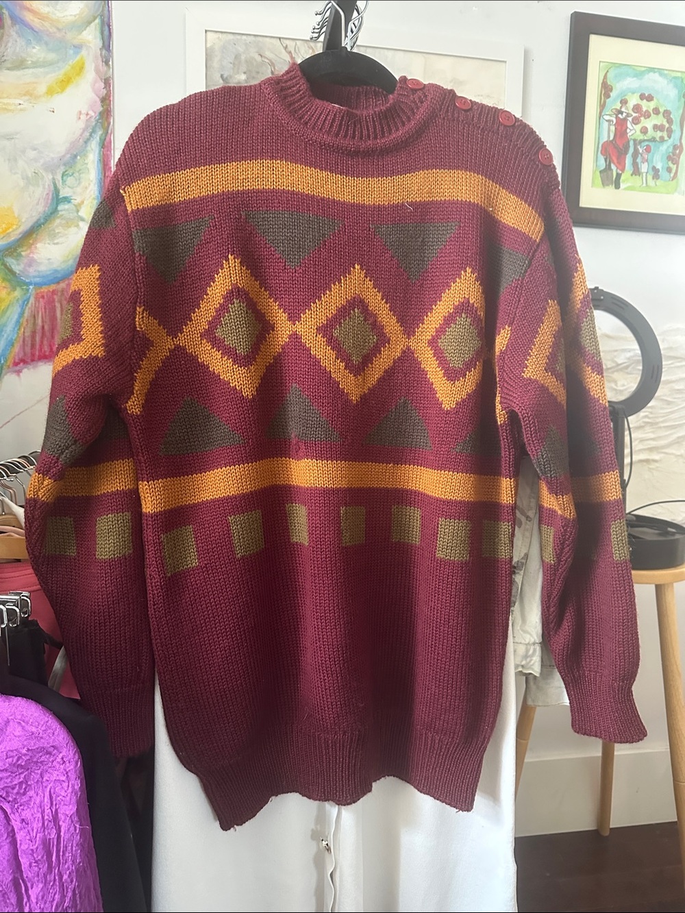 25” chest, Dior wool like new soft and comfy never shrunk